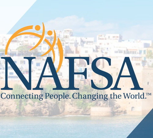 NAFSA logo with Tangier in background